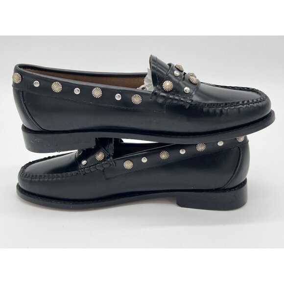 G.H. Bass Weejuns Womens Size 6M Black Studded Loafers Leather - Picture 7 of 12